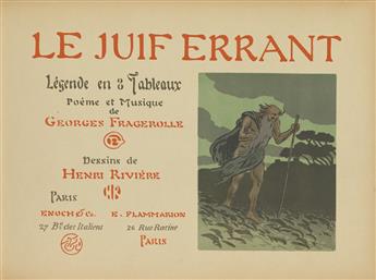 HENRI RIVIÈRE (1864-1951). LE JUIF ERRANT. Book. 1898. 9x12 inches, 24x31 cm. E. Flammarion, Paris.